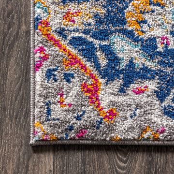 Bright bohemian Flair Boho Vintage Medallion Area Rug